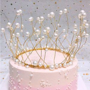 Unique Faux Pearl Cake Decoration